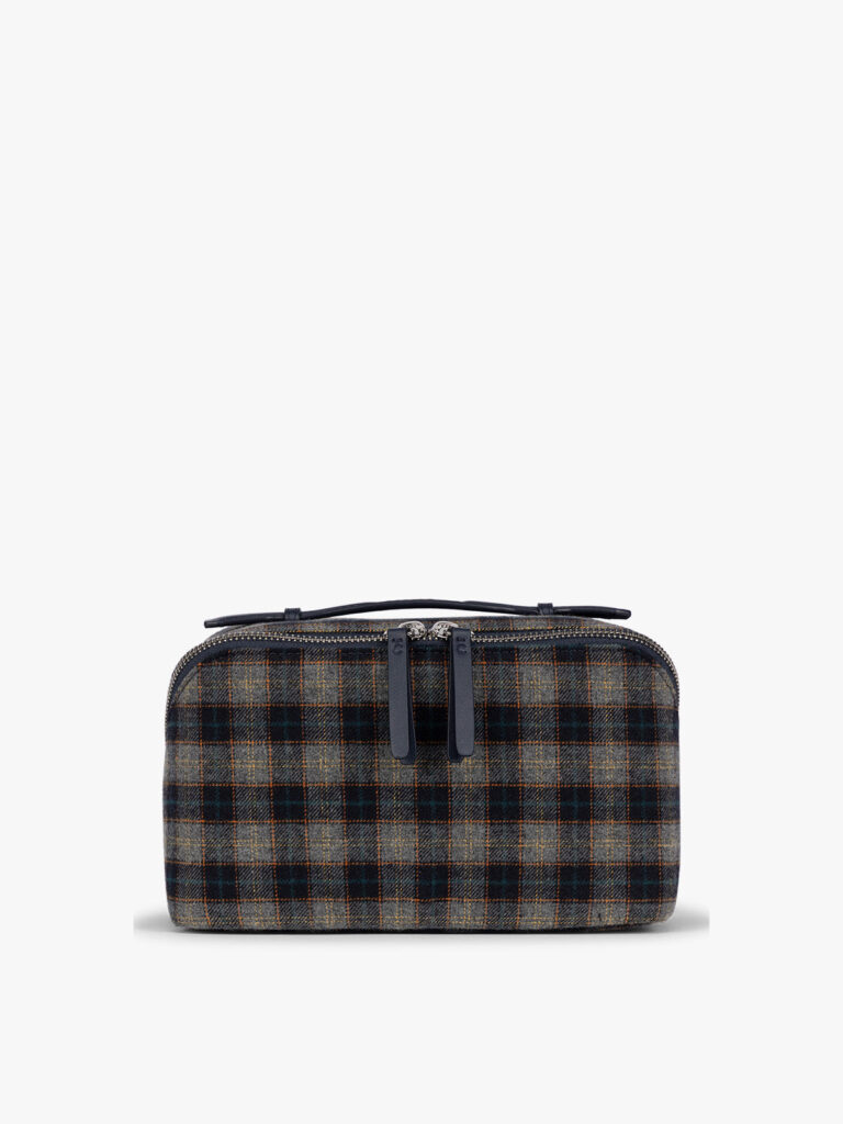 Colette Lay-Flat Toiletry Bag in Brushed Flannel